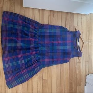Vintage plaid drop waist dress